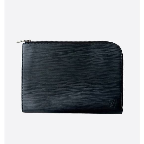 Louis Vuitton Black EPI Pochette Jour - Picture 1 of 2
